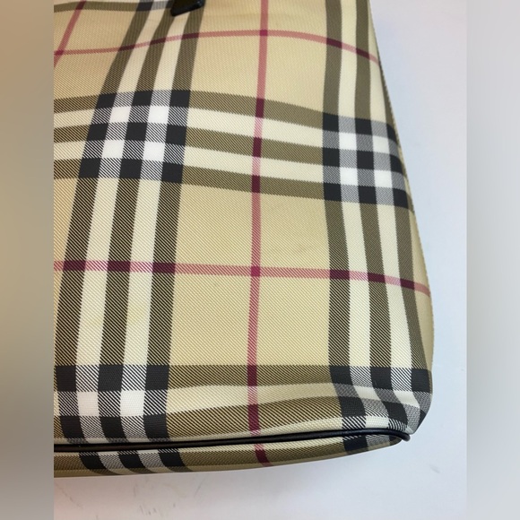 BURBERRY Nova Check Tote Bag PVC Leather 11”X12” Approx. - Picture 5 of 9